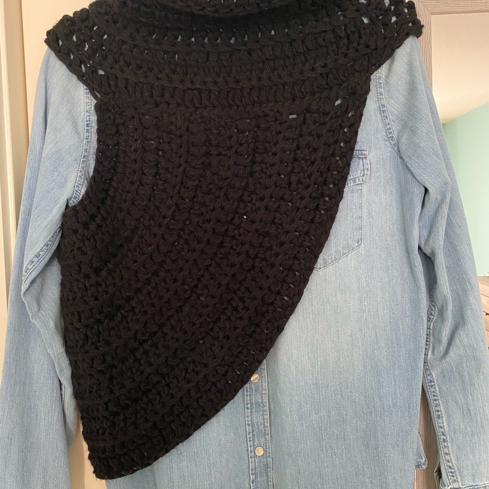 Hand knit katniss shawl